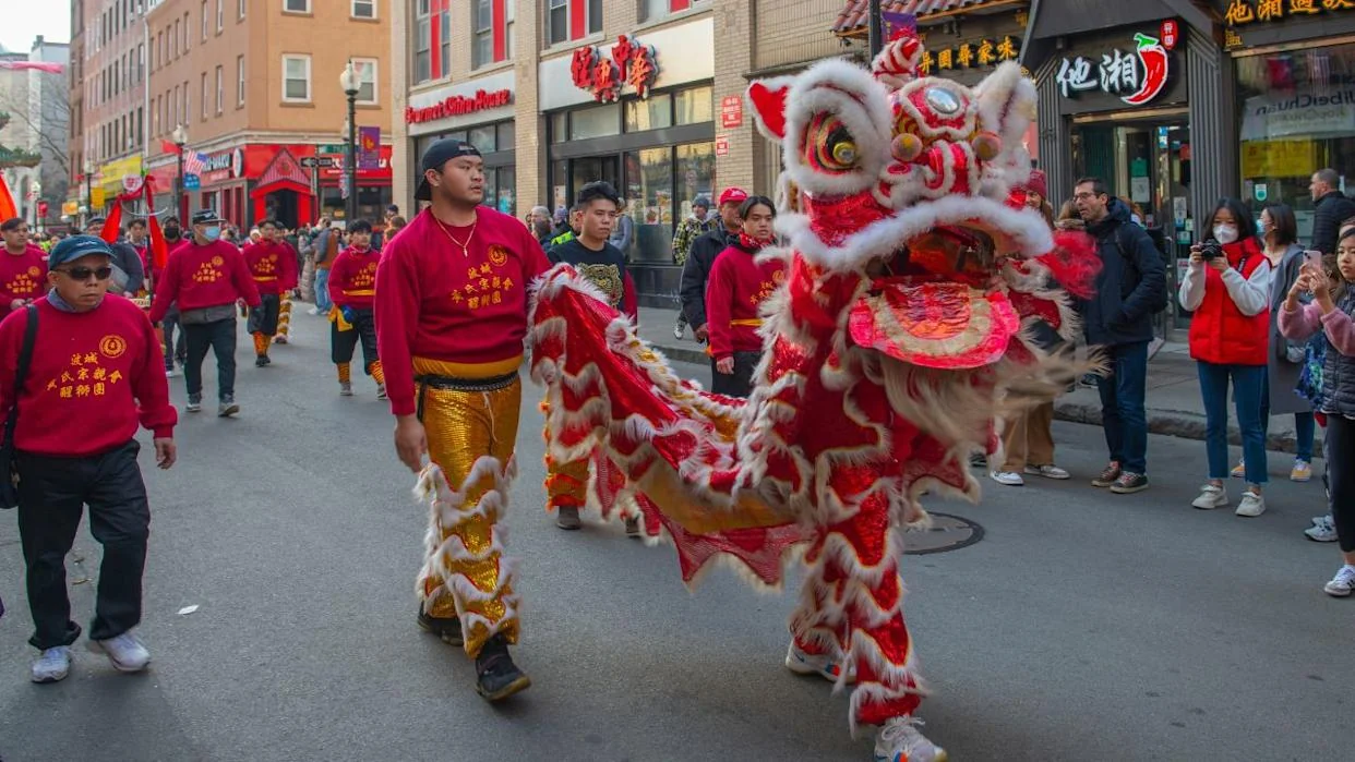 Boston’s Chinatown the only surviving historic Chinese enclave in New England comes alive with the sound of drums and firecrackers.