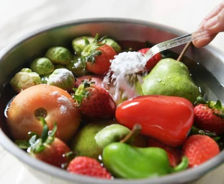 Most people, including myself at times, wash or rinse their produce under cold running water. This only removes some of the pesticide residues.