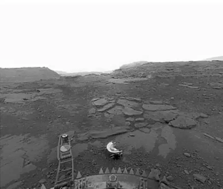 The Venera 13 spacecraft captured this view of Venus’ harsh surface. Credit: Venera 13/Don P.Mitchell