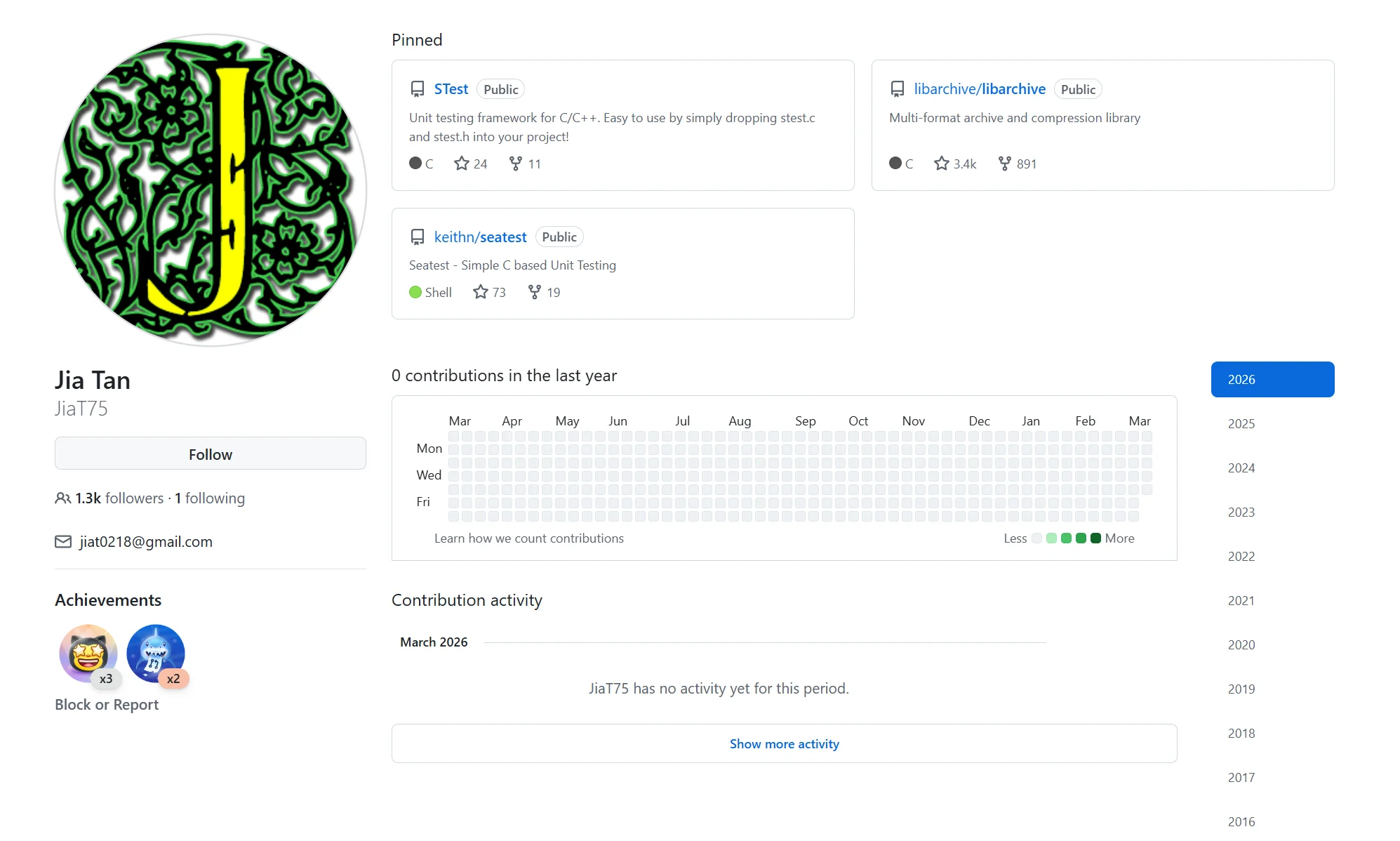 Jia Tan's Github page (The XZ Utils Infiltration: A Masterclass in Long-Game Cyber Espionage)