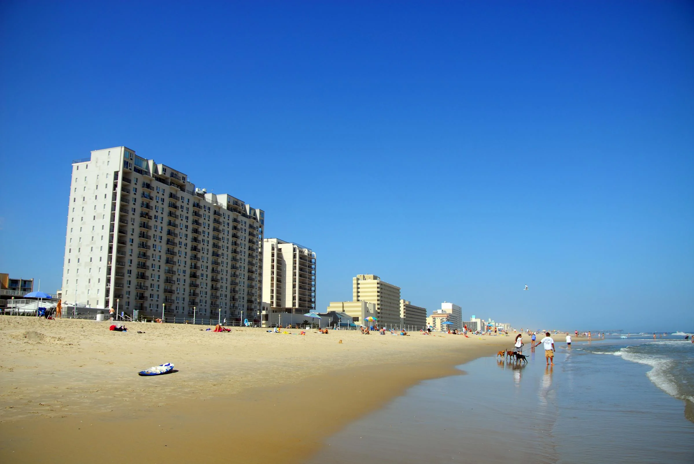 Virginia Beach offers miles of free public beaches and a range of oceanfront resorts at varying price points for families.