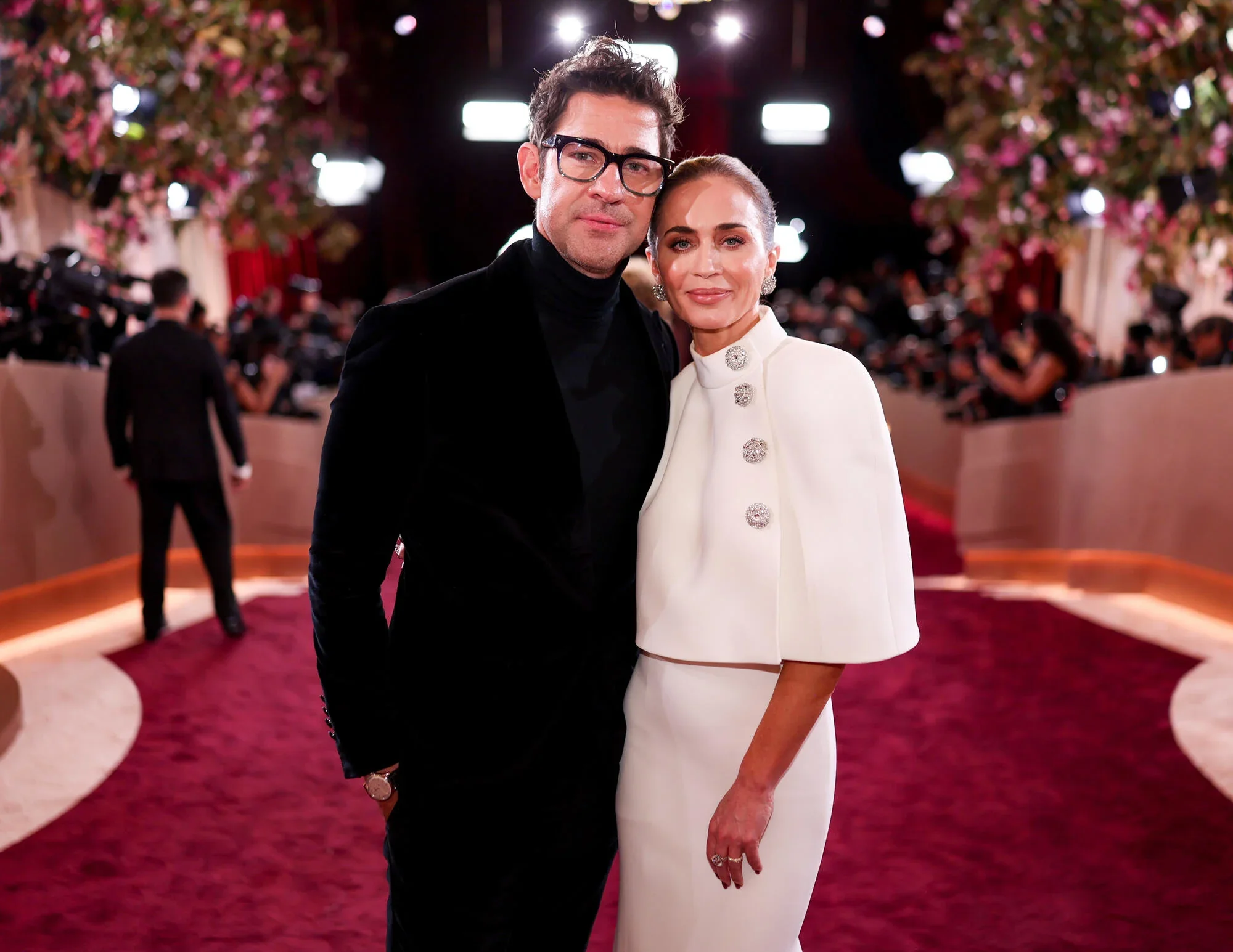 John Krasinski and Emily Blunt at the 83rd Annual Golden Globes held at The Beverly Hilton on January 11, 2026 in Beverly Hills, California.