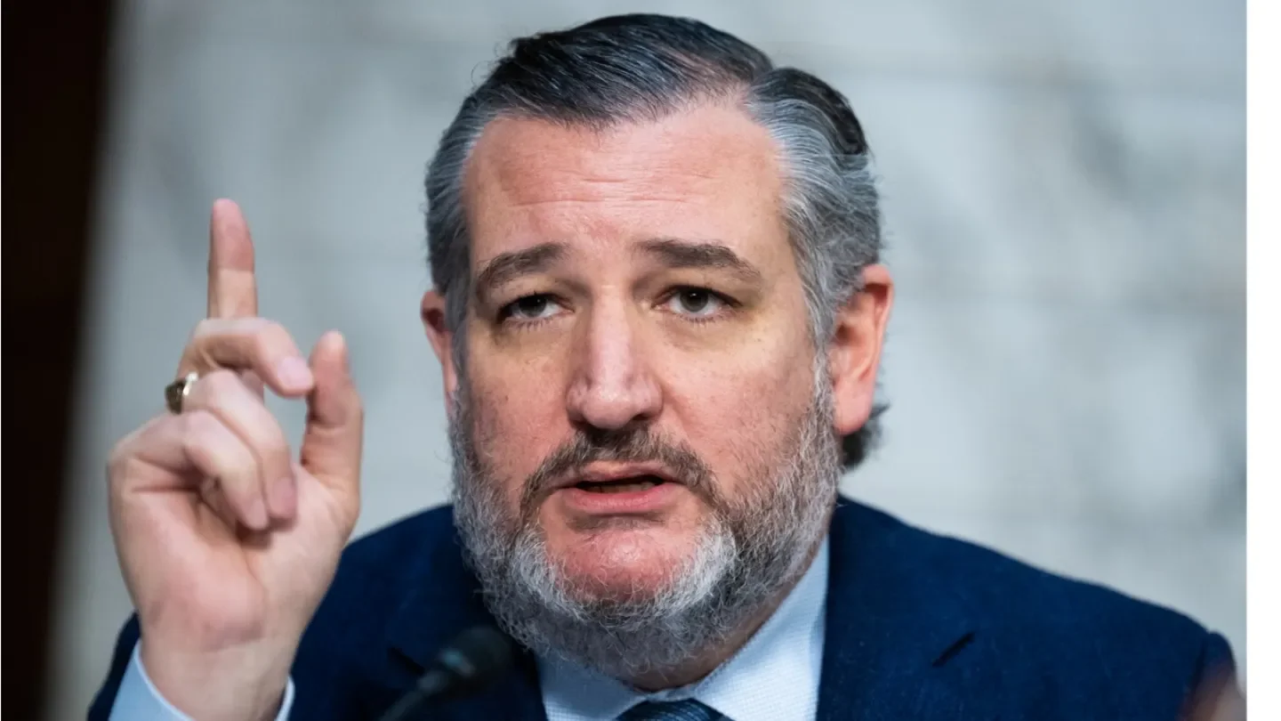 Sen. Ted Cruz, R-Texas, questions Pam Bondi during her Senate Judiciary Committee confirmation hearing in Hart building on Wednesday, Jan. 15, 2025. (Tom Williams/CQ-Roll Call, Inc via Getty Images)