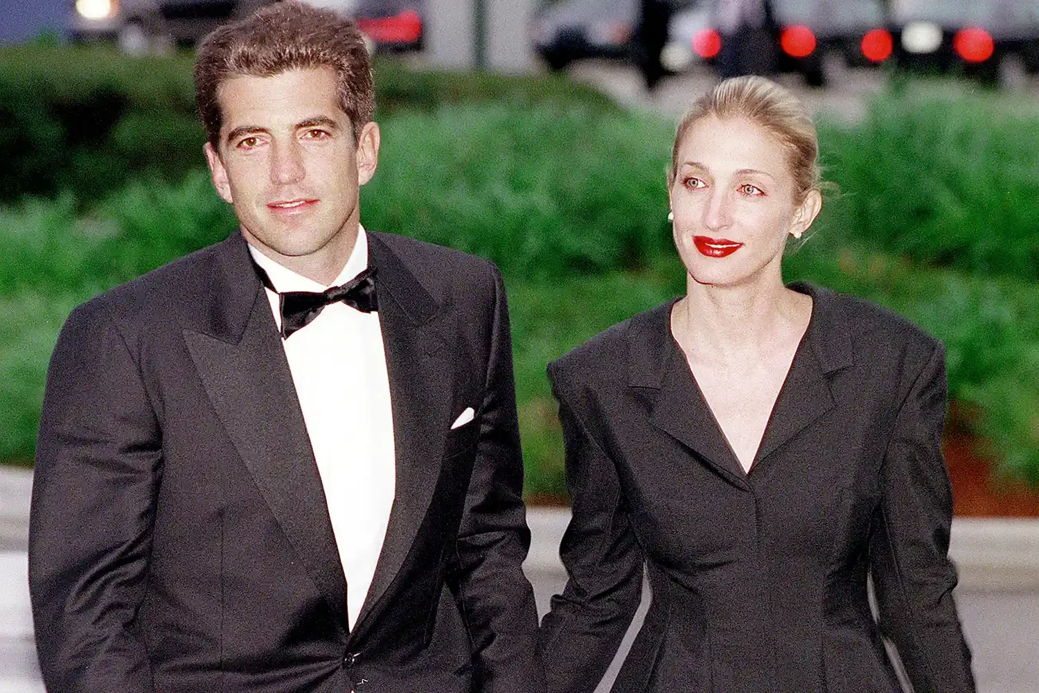 John F. Kennedy Jr. and Carolyn Bessette Kennedy in Boston in May 1999. Credit: Justin Ide/Newsmakers via Getty