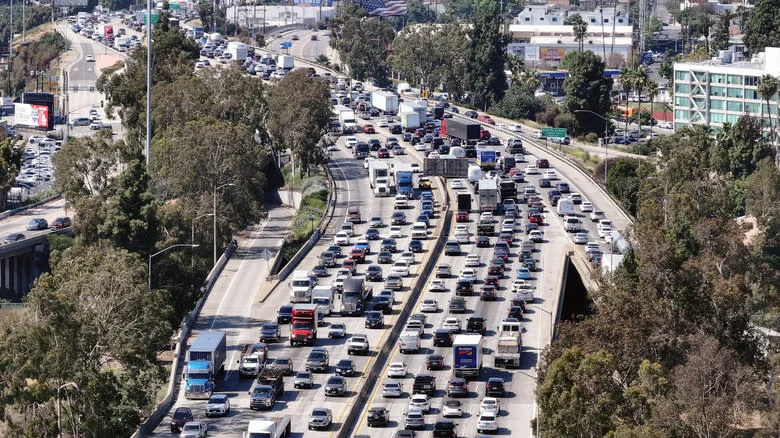 a long traffic jam on the I-5 in Los Angeles - Mario Tama/Getty Images