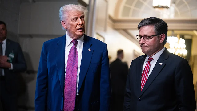 President Donald Trump, joined by Republican lawmakers, signs the One, Big Beautiful Bill Act into law during an Independence Day military family picnic on the South Lawn of the White House on July 4, 2025, in Washington, D.C. (Getty Images)