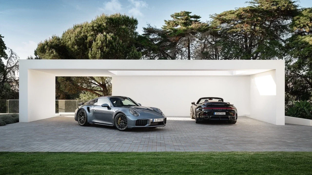 The Porsche 911 Turbo S electric car: a new era of speed and technology.