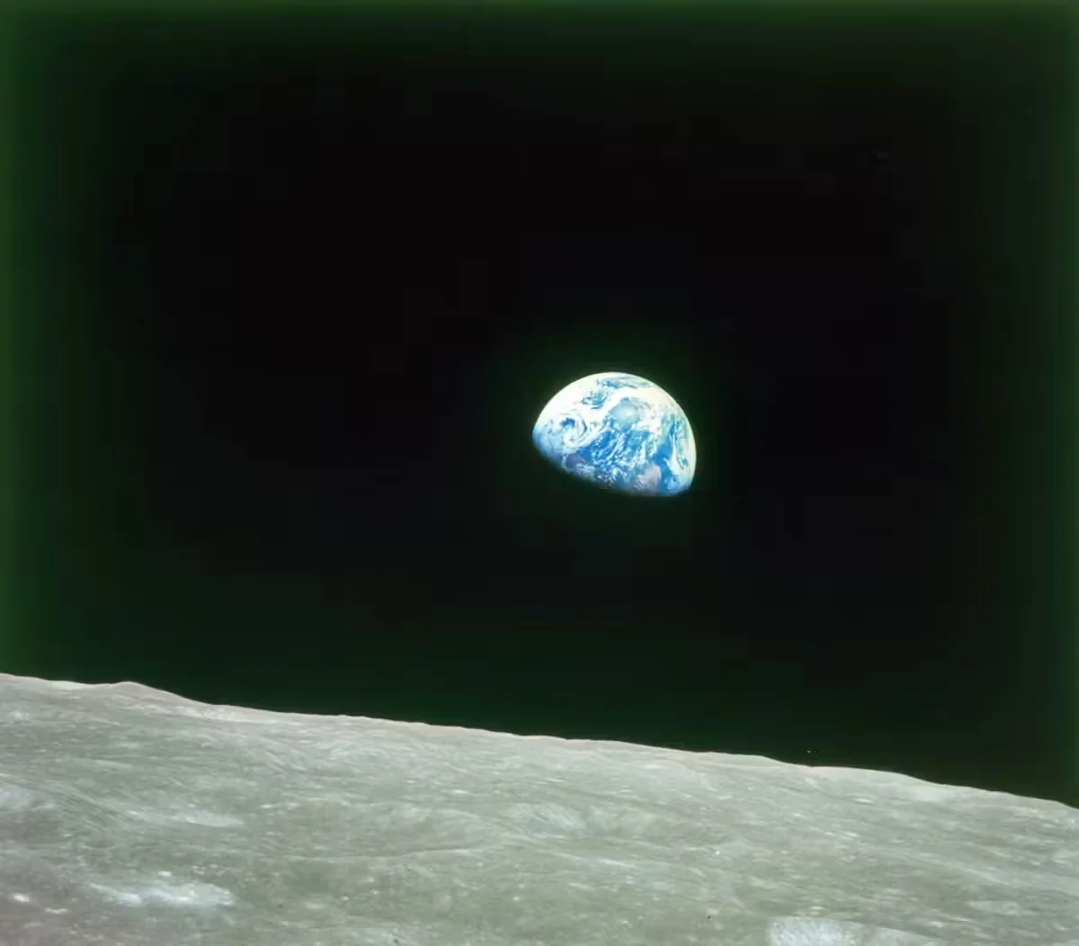 The Earthrise photo taken by Apollo 8 astronaut Bill Anders in 1968. Nasa