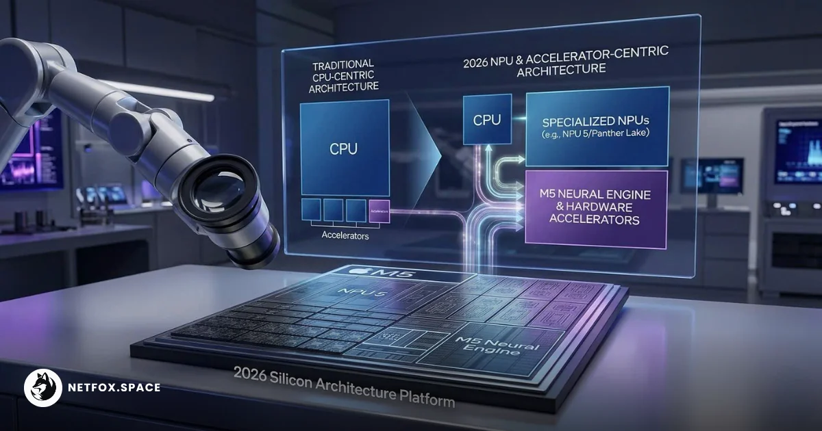 As Apple's M5 and Intel's Panther Lake arrive in 2026, the CPU is no longer the center of the chip. Discover how NPUs and specialized accelerators are taking over.