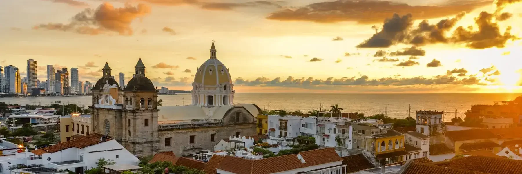 A beautiful moment in the city of Cartagena de Indias in Colombia.