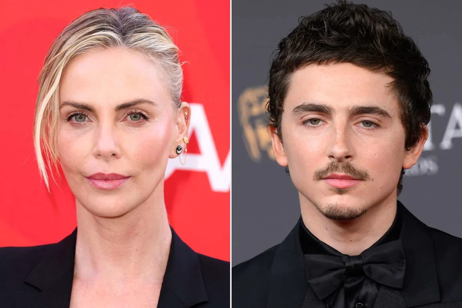 Charlize Theron; Timothée Chalamet. Credit: JC Olivera/WireImage; Karwai Tang/WireImage