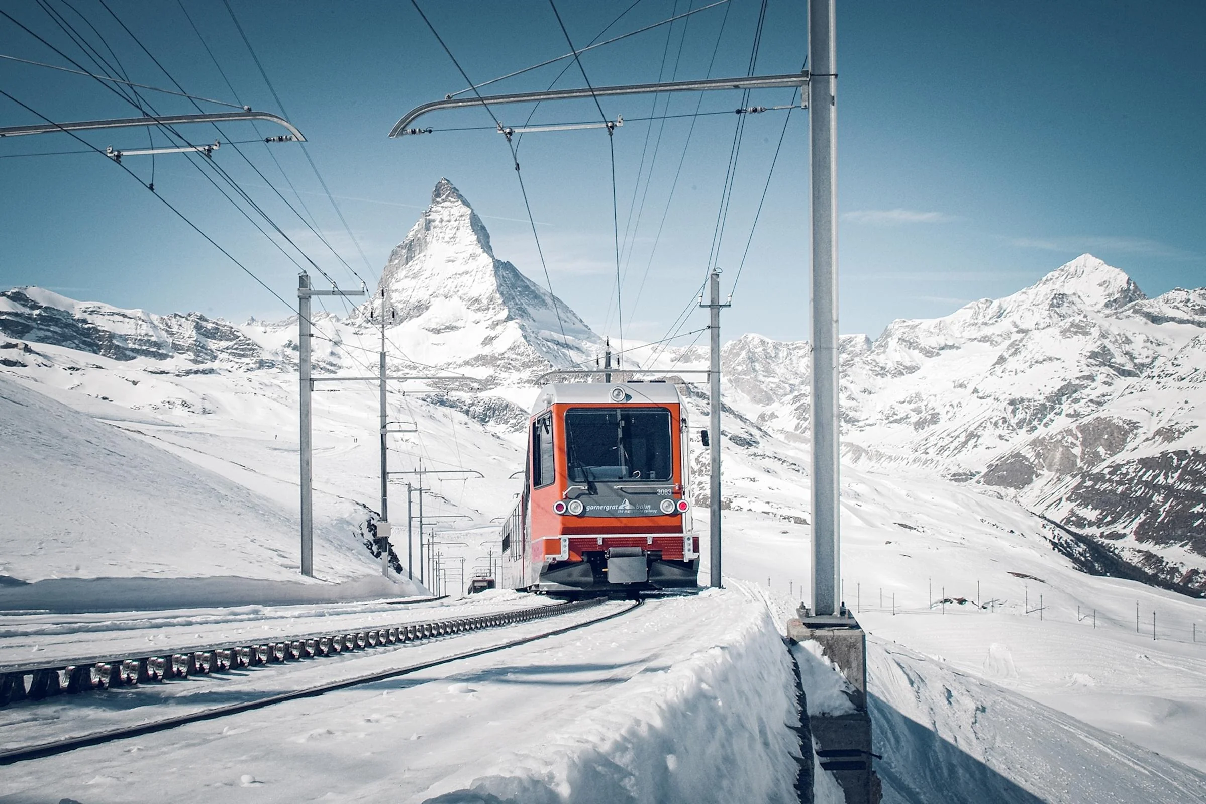 Gornergrat Railway leads directly to the Gornegrat Observatory at 3,089m, featuring plenty of Matterhorn vistas on the way. Kurt Müller